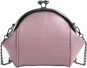 热门 New Vintage Two Straps Shell Lock Bag Bags Chain Women Shoulder Crossbody Bags PU Leather Tote Women's Handbags Purses