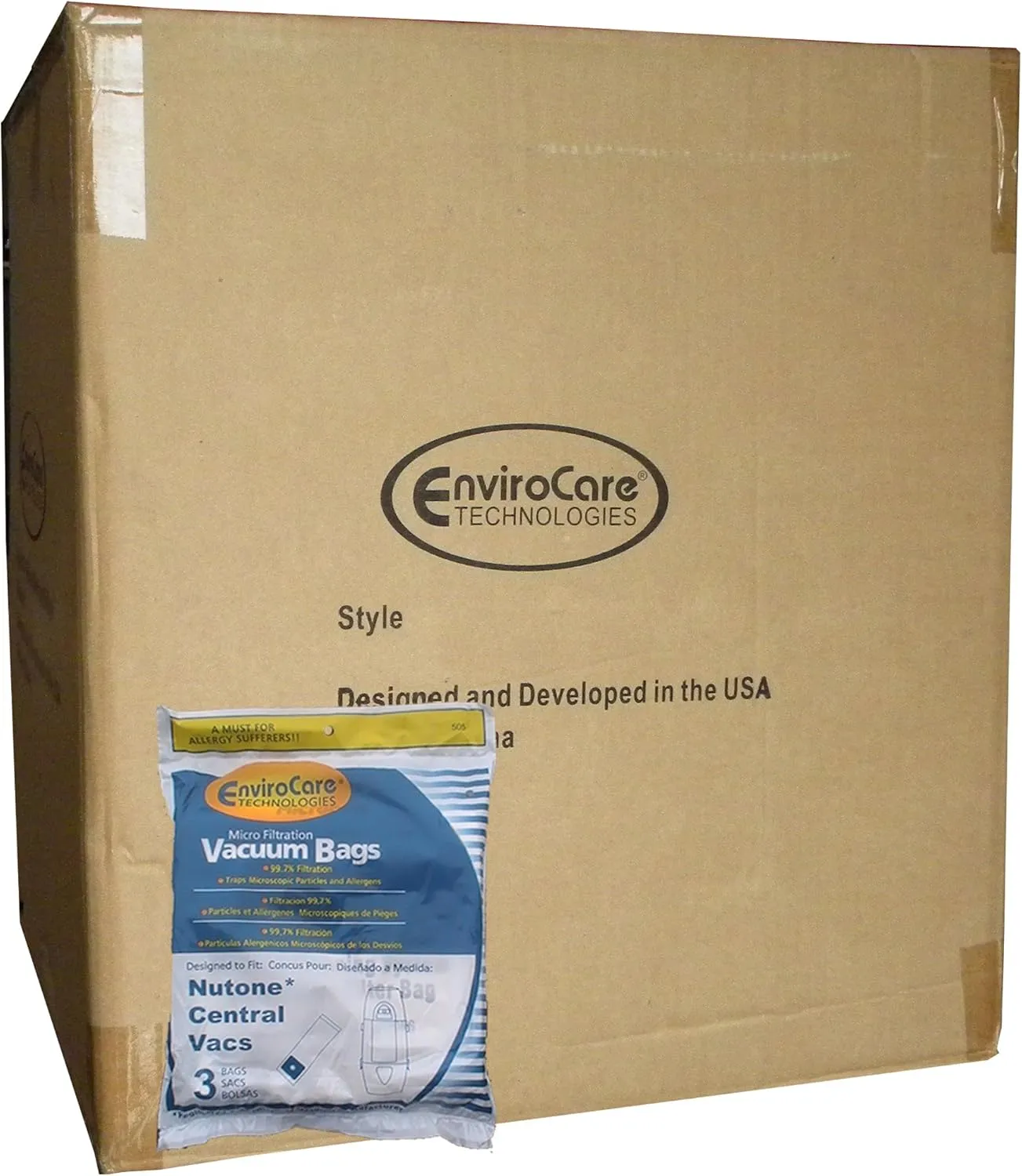 1/2 Case (25pkgs) Central Vacuum Cleaner bags For Nutone Broan Cyclovac Dynavac Easyflo Eureka Filteraire Frigidaire Housekeeper/Rittenhouse Husky Miami Carey Singer Smart Soluvac Vacuflo 391, CF3918, 110025, 110056, Nutone-391, 44186 6 gallon