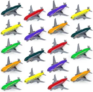 15 Pack Toy Airplane Easter Basket Stuffers, Mini Diecast Airplane Toys for Boys Girls 3 4-8 9 Years, Pull Back Alloy Model Planes Aeroplane Toys for Kids Birthday Cake Toppers Party Favors, 6 Colors