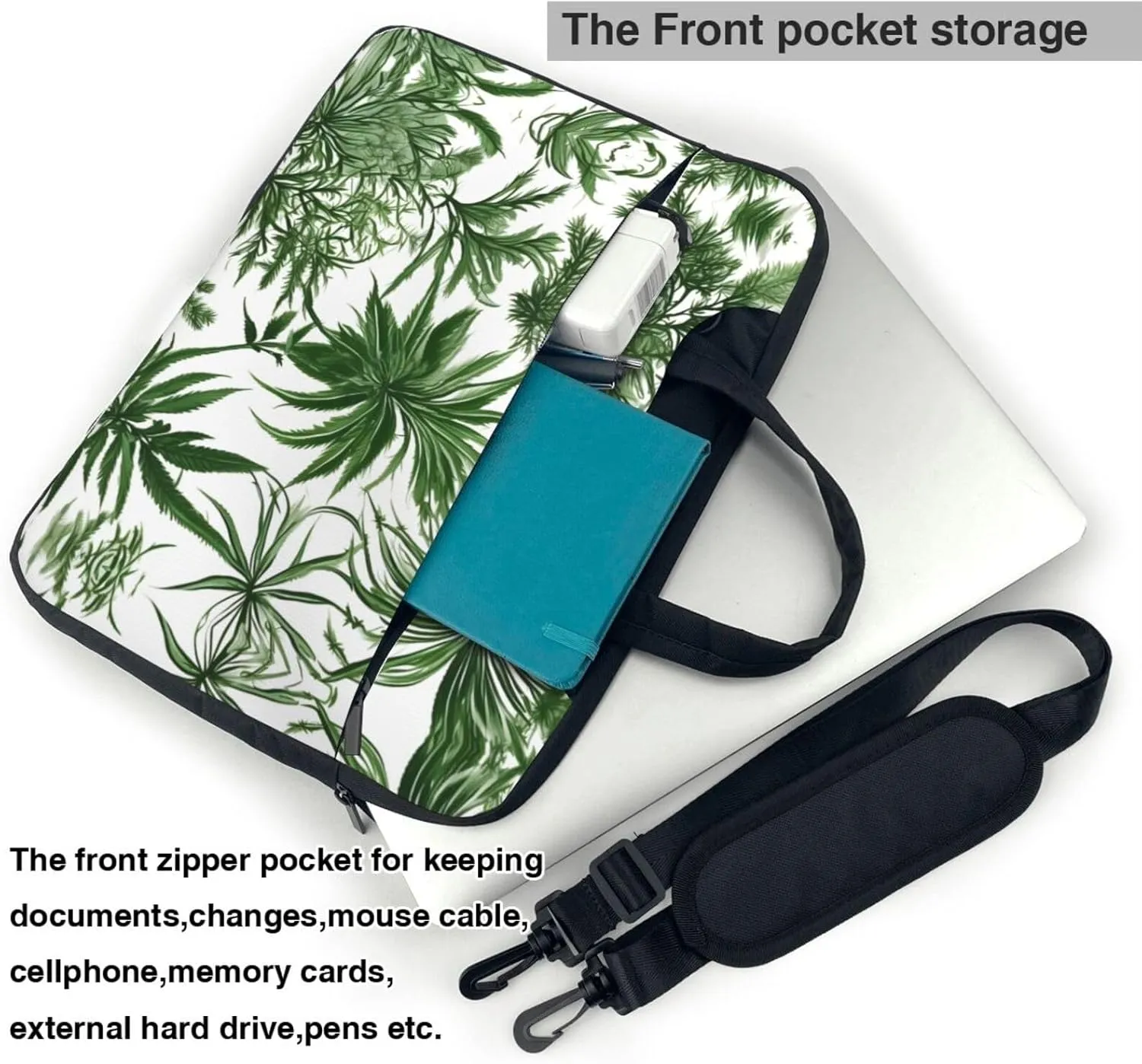 15.6 Inch Laptop Bag - Case with Soft Interior, Multiple Pockets - Ideal, Travel and Business Sugar and Skulls Style
