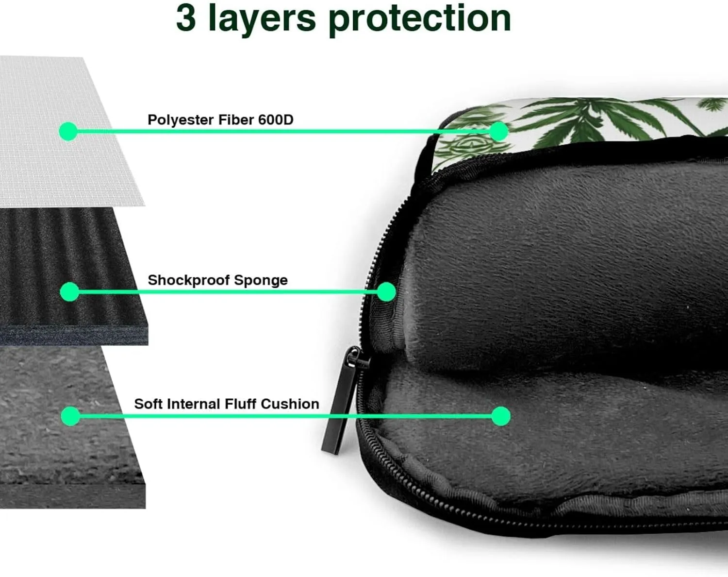 15.6 Inch Laptop Bag - Case with Soft Interior, Multiple Pockets - Ideal, Travel and Business Sugar and Skulls Style