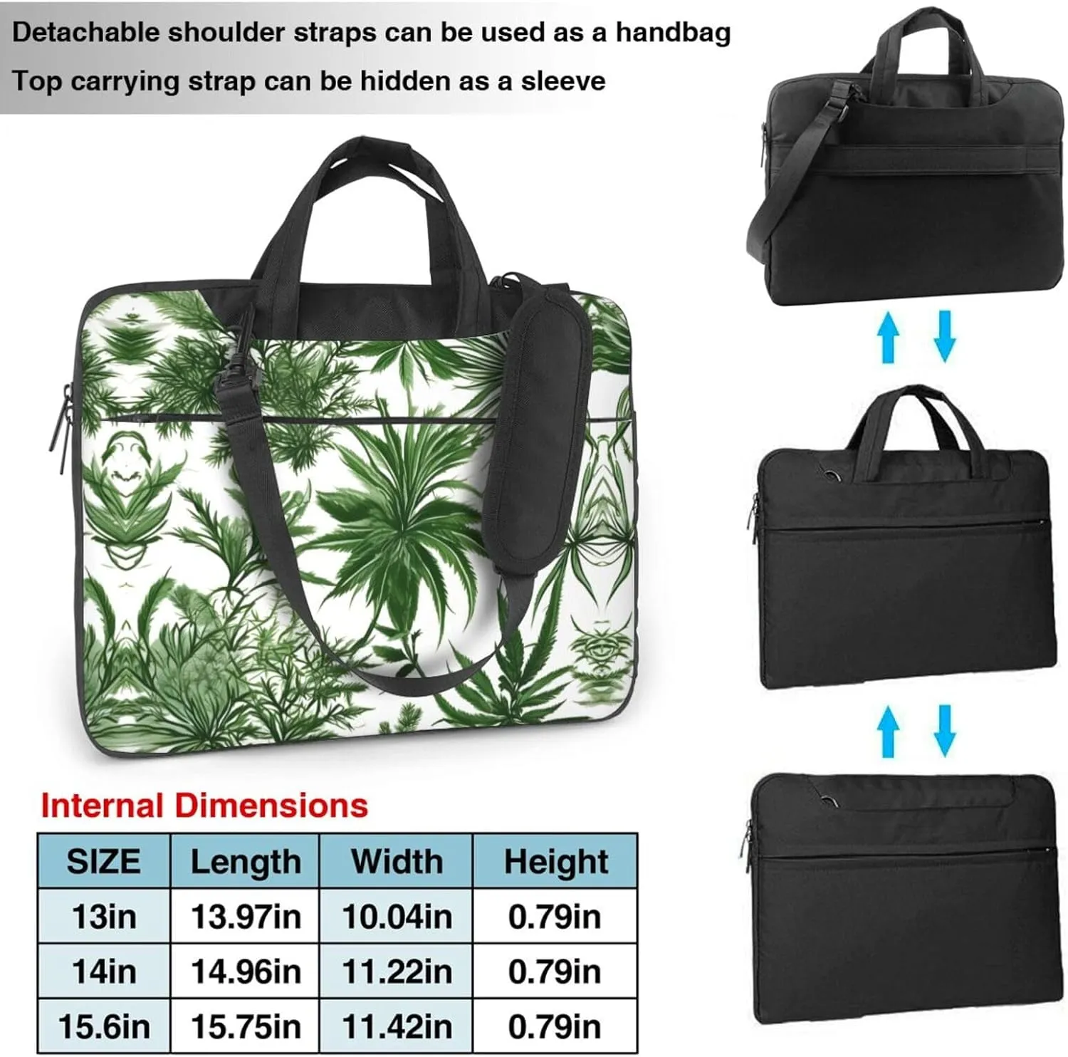 15.6 Inch Laptop Bag - Case with Soft Interior, Multiple Pockets - Ideal, Travel and Business Sugar and Skulls Style