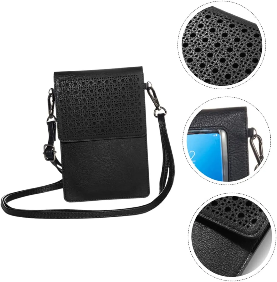 1pc Cell Phone Shoulder Bag Phone Crossbody Bag Pu Leather Phone Bag Leather Phone Purse Phone Casual