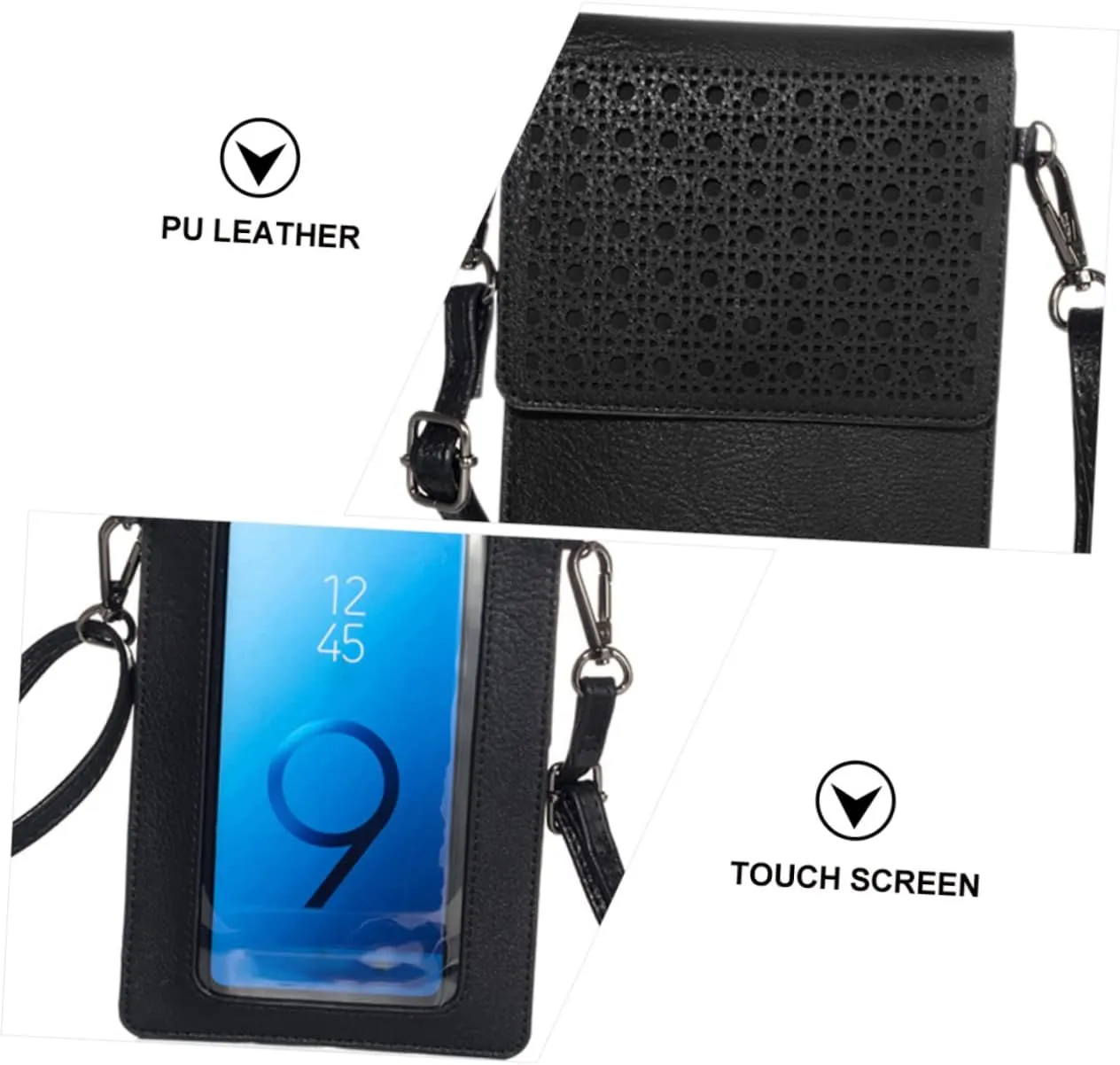 1pc Cell Phone Shoulder Bag Phone Crossbody Bag Pu Leather Phone Bag Leather Phone Purse Phone Casual