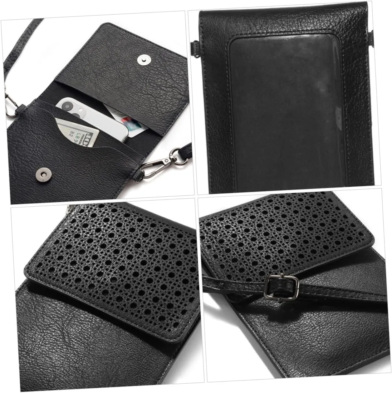 1pc Cell Phone Shoulder Bag Phone Crossbody Bag Pu Leather Phone Bag Leather Phone Purse Phone Casual