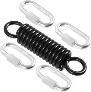 1set Heavy Duty Hammock Spring Kit Outdoor Swing Suspension Springs Shock Absorbing Metal Porch Swing Easy Installation Includes Connecting
