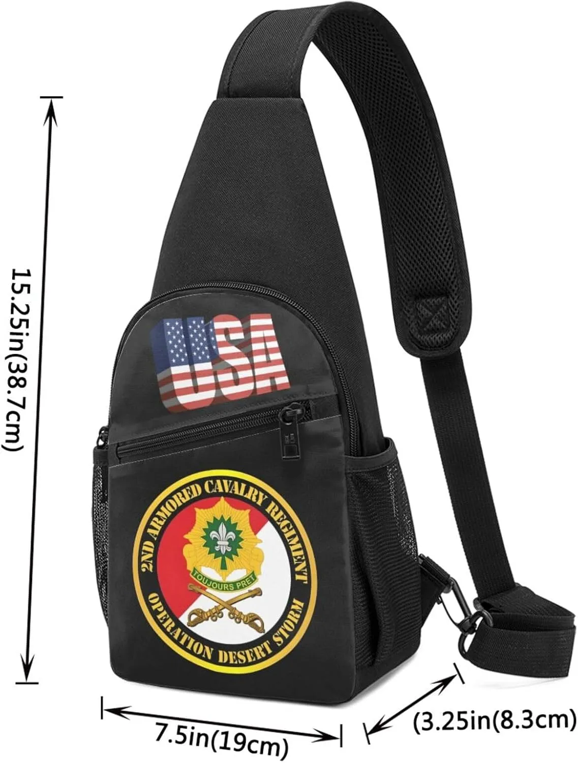 2nd Armored Cavalry Regiment Unit，Fashion One-Shoulder Bag，Anti-Theft Crossbody Shoulder Chest Bag