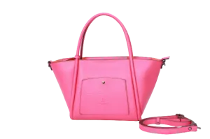 354934 - Synthetic Leather Tote in Fuchsia