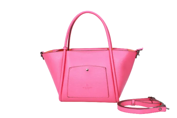354934 - Synthetic Leather Tote in Fuchsia