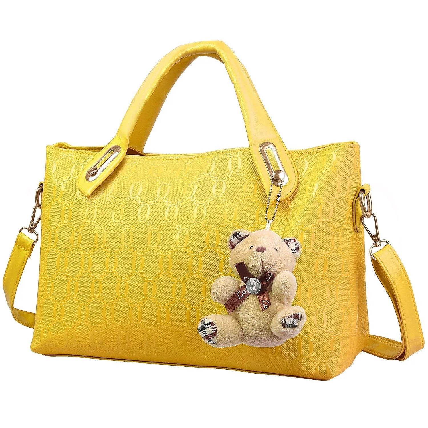4-Pieces: Women Leather Handbag