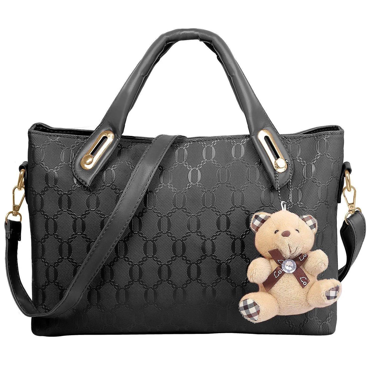 4-Pieces: Women Leather Handbag