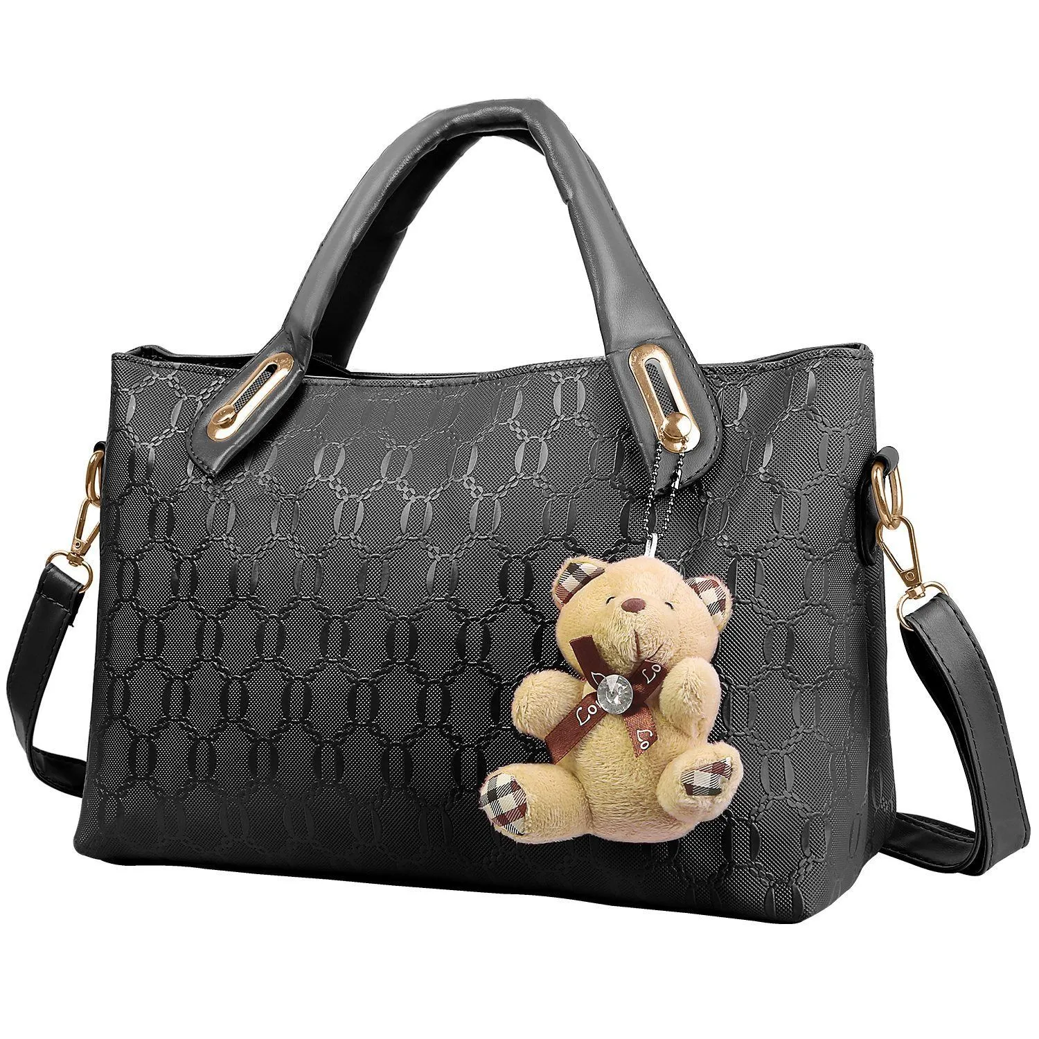 4-Pieces: Women Leather Handbag