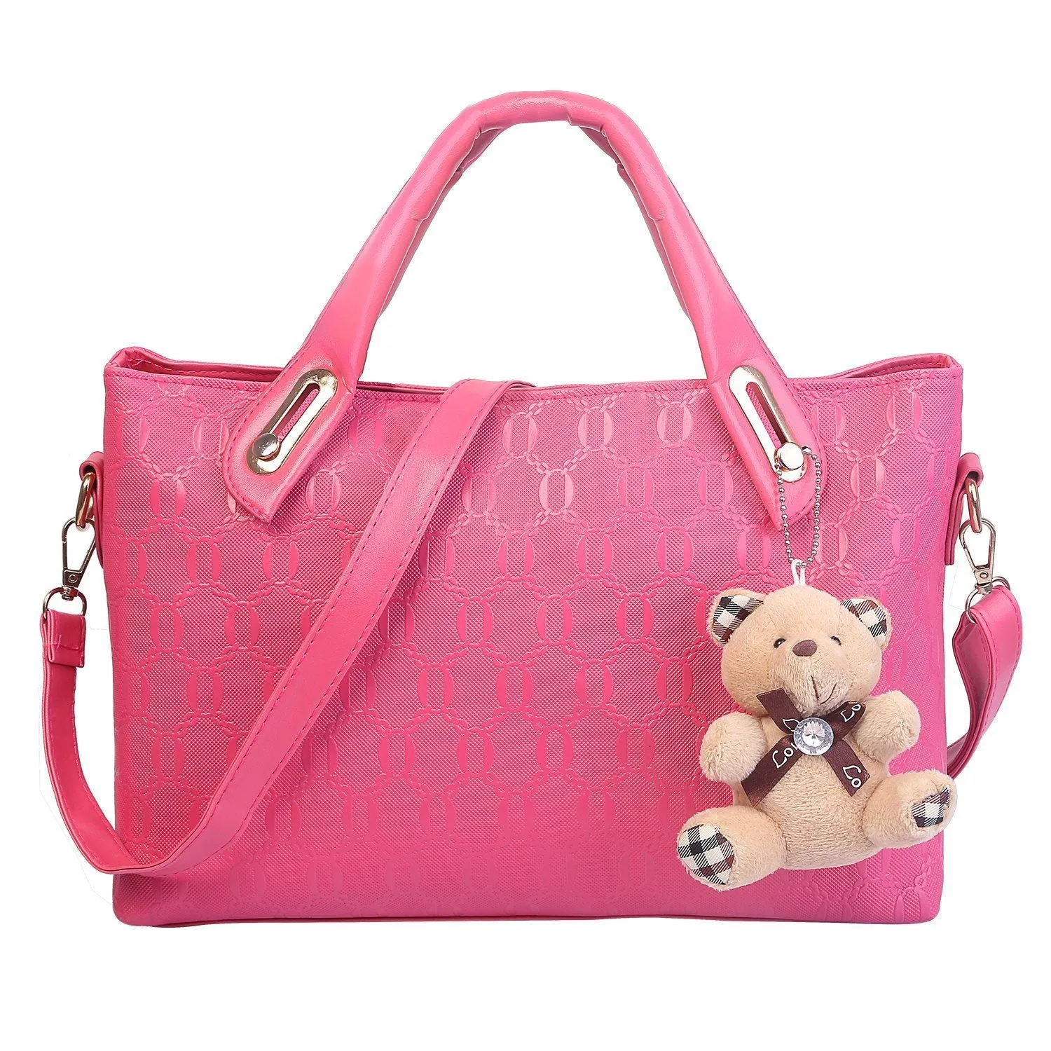 4-Pieces: Women Leather Handbag