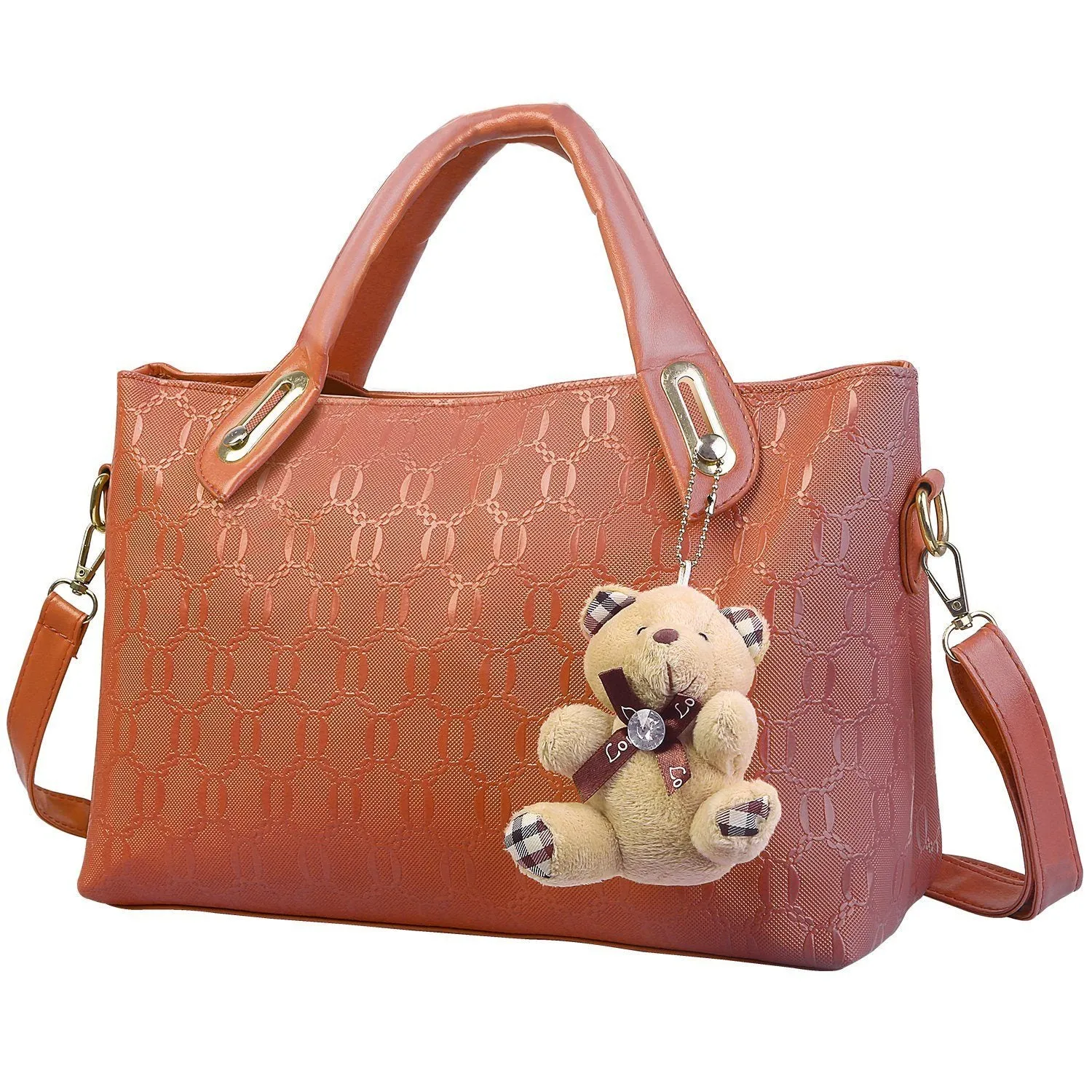 4-Pieces: Women Leather Handbag