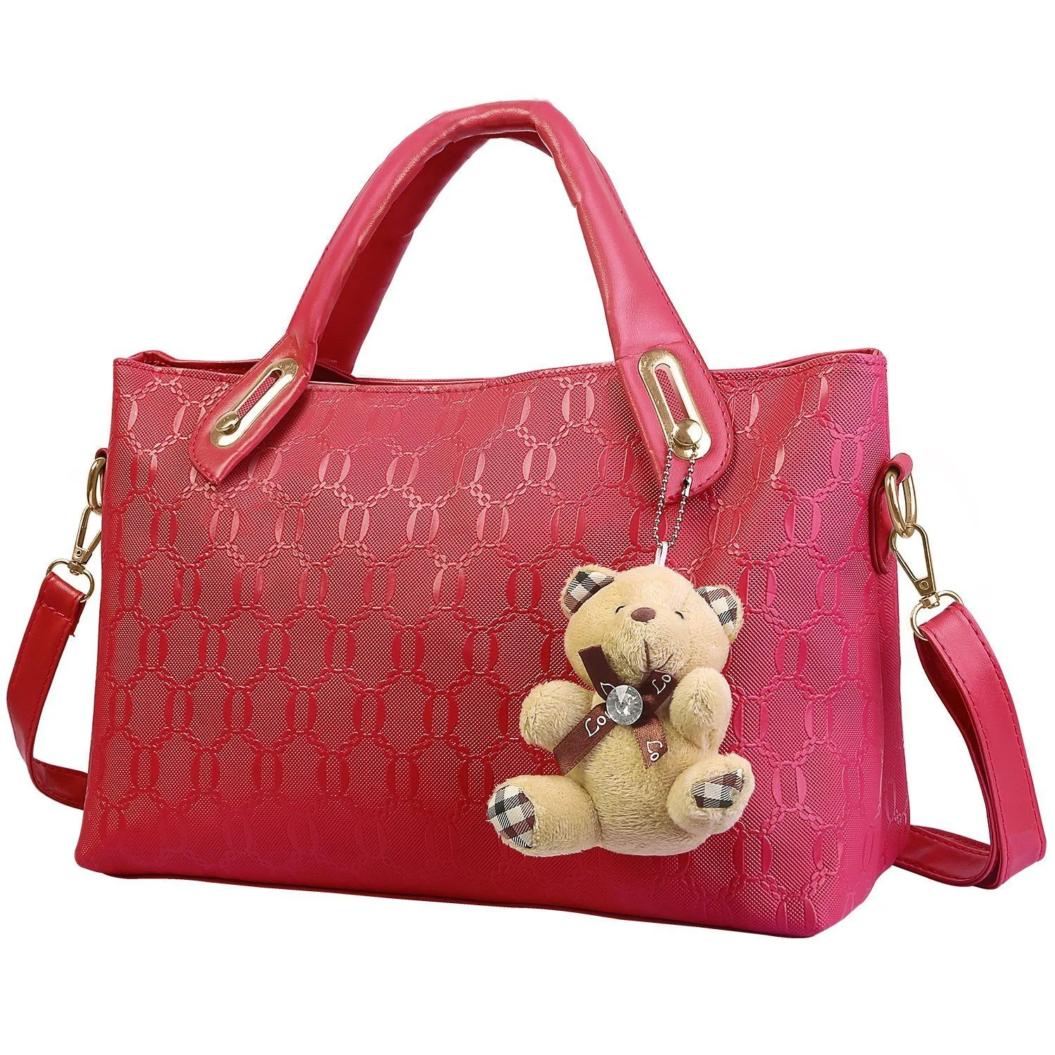 4-Pieces: Women Leather Handbag