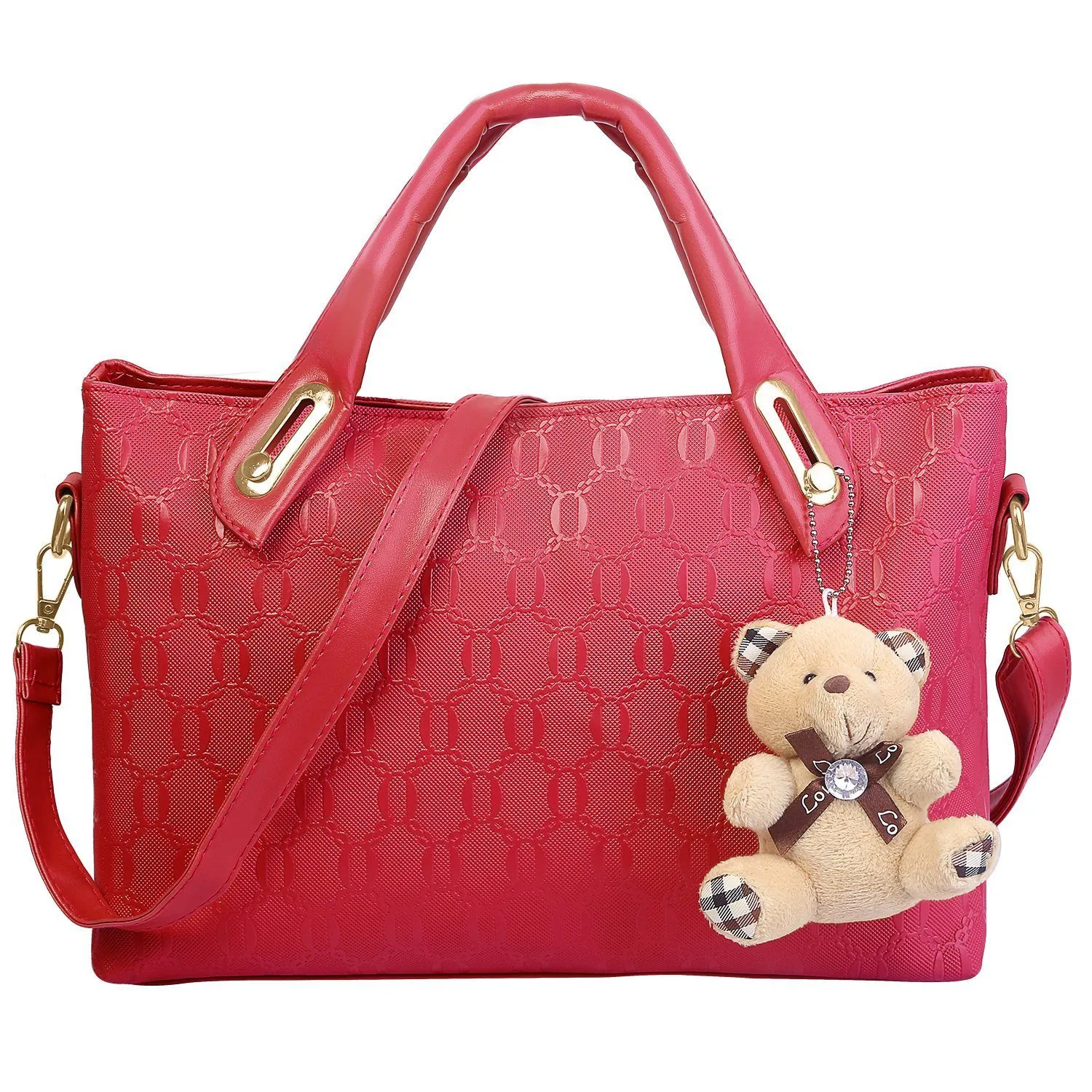 4-Pieces: Women Leather Handbag