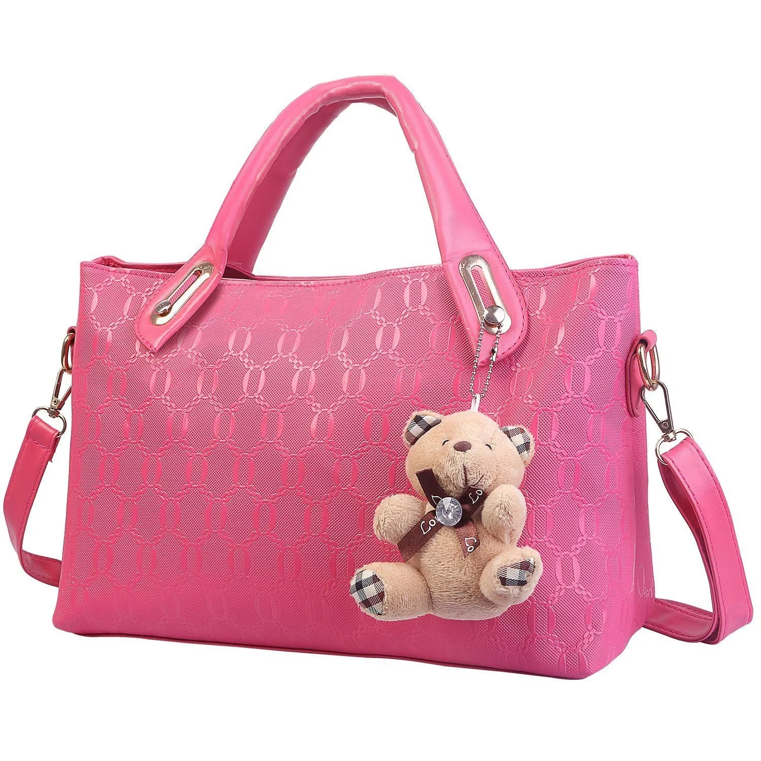 4-Pieces: Women Leather Handbag