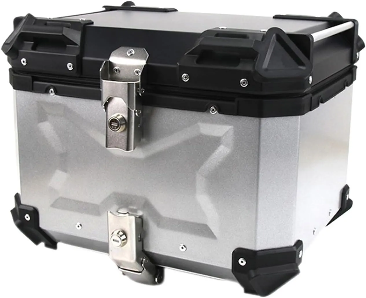 45L Universal Motorcycle Aluminum Alloy Rear Trunk Luggage Case Quick Release Electric Motorbike Waterproof Tail Box Storage Box