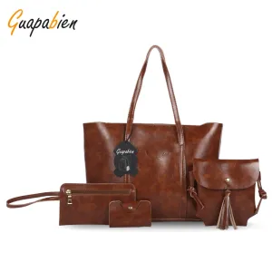 4pcs Women Tote Handbag Shoulder