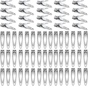 80 Pack Nail Clippers Bulk,Nail Clipper Set Flat Trimmer Portable Bulk in Bulk,Nail Supplies Manicure Tools for Women Man Adult Homeless Care