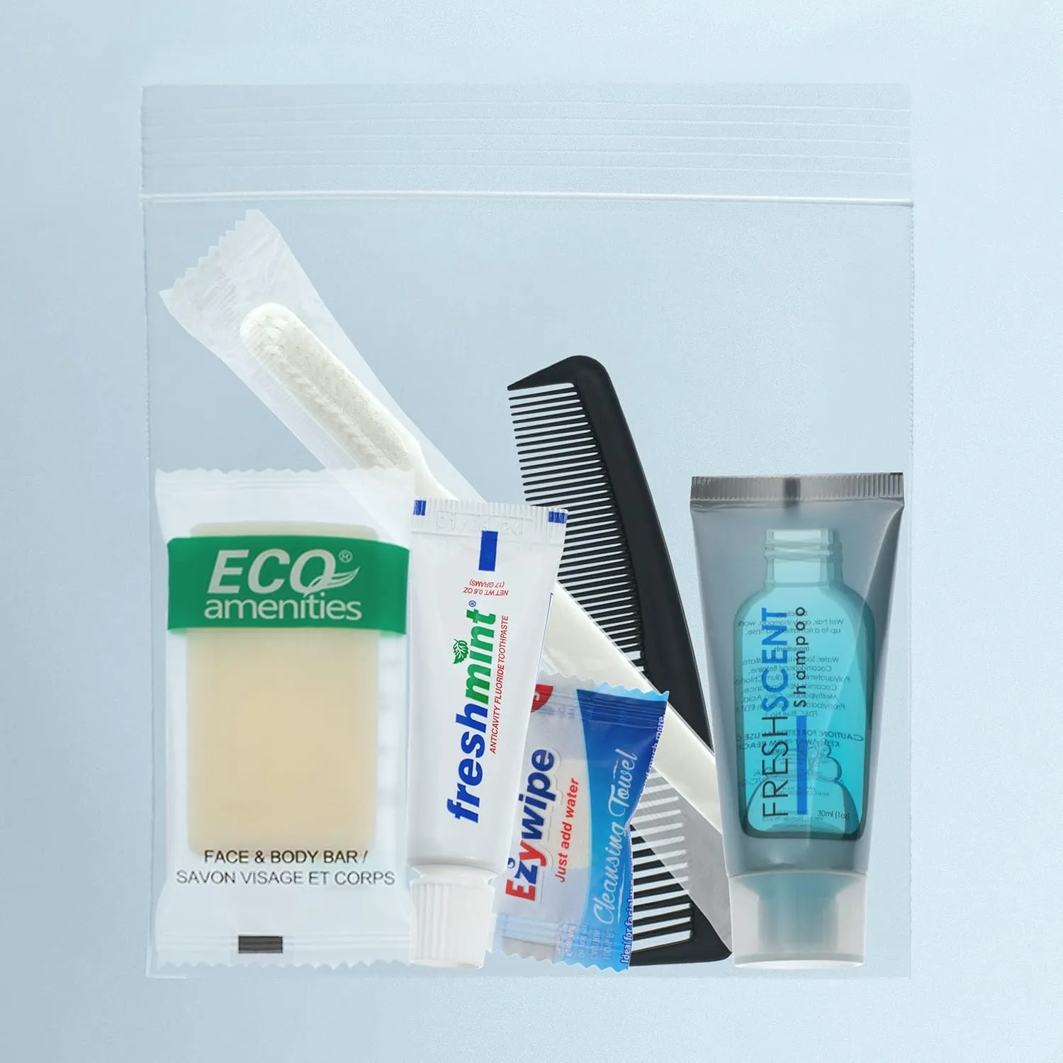96 Kits - 6 Piece Bulk Toiletry Kits for Disaster Preparedness, Emergencies, Homeless - Wholesale Hotel Toiletries