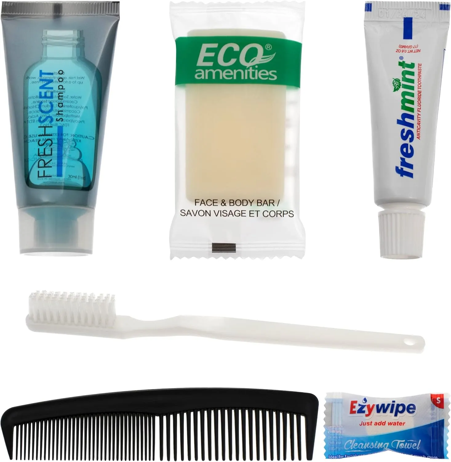 96 Kits - 6 Piece Bulk Toiletry Kits for Disaster Preparedness, Emergencies, Homeless - Wholesale Hotel Toiletries