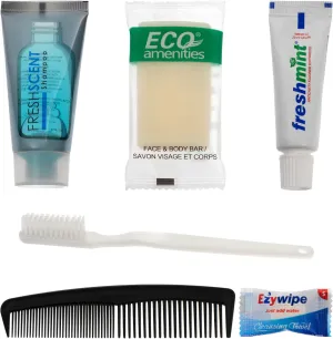96 Kits - 6 Piece Bulk Toiletry Kits for Disaster Preparedness, Emergencies, Homeless - Wholesale Hotel Toiletries