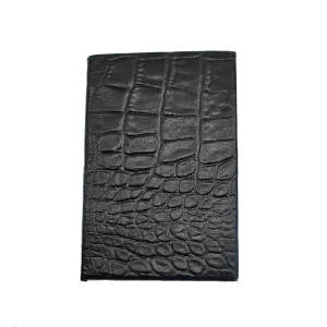 Aaron Passport Wallet - Chocolate Croc