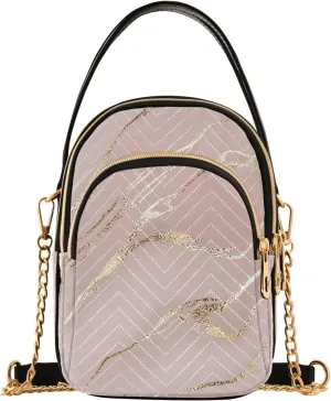 Abstract Painting Gold Waves Womans Purse, Cross over Bag for Woman Womens Small Purse