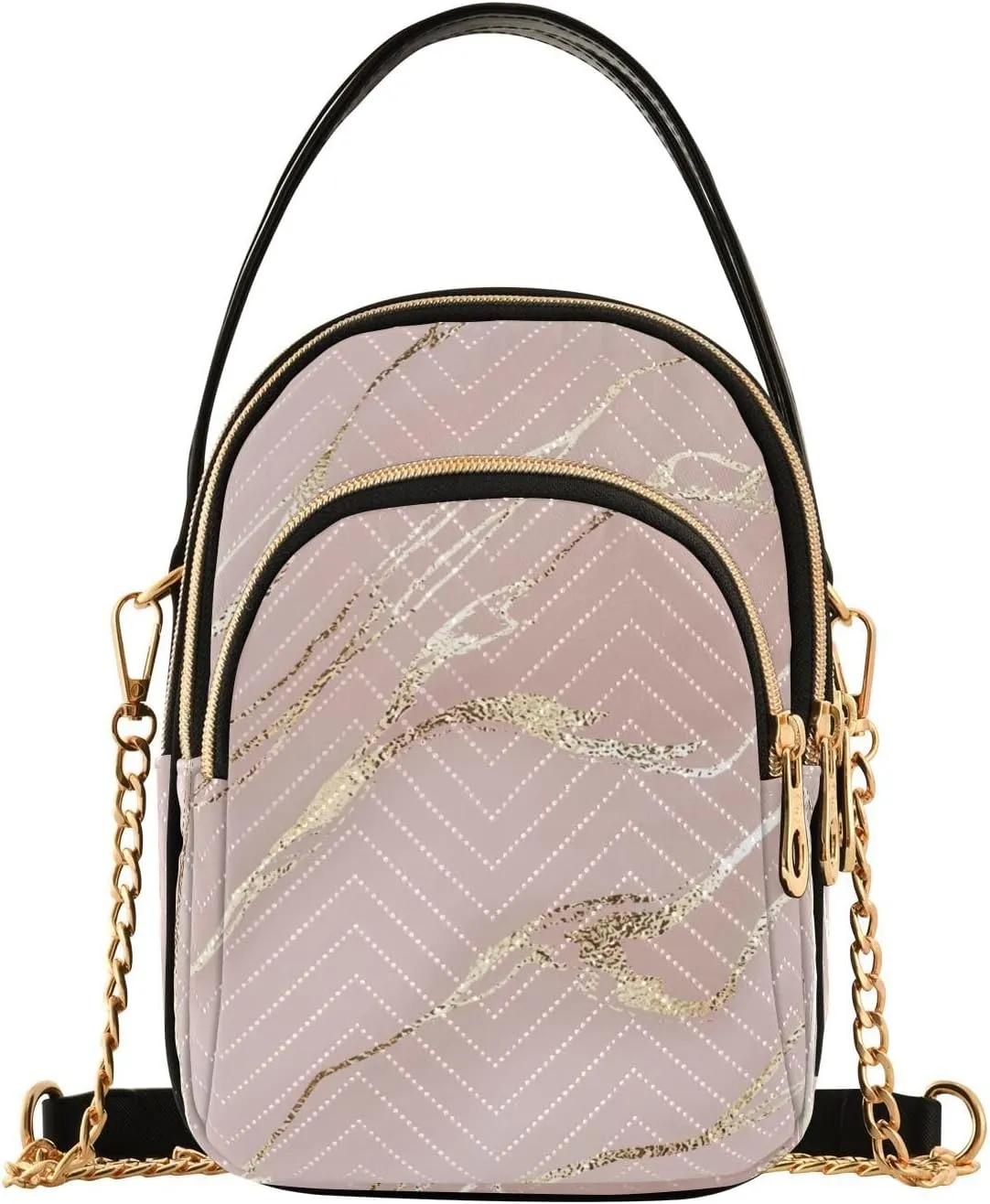 Abstract Painting Gold Waves Womans Purse, Cross over Bag for Woman Womens Small Purse
