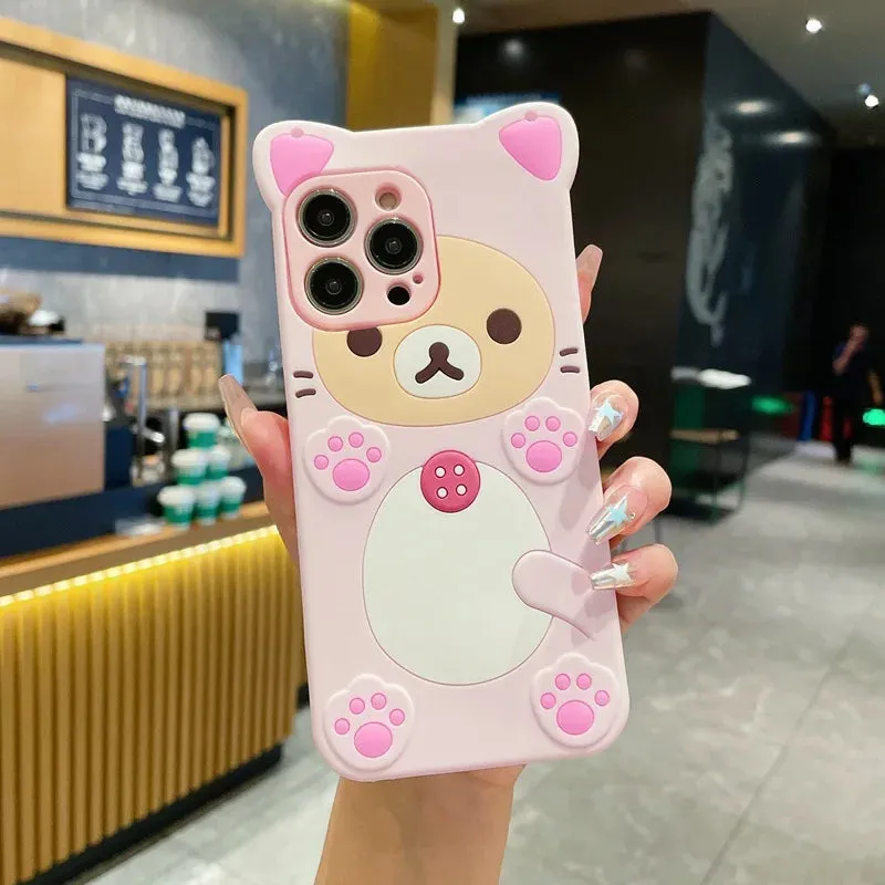 Adorable Bear Crossbody Case for Samsung A-Series 📱🐻✨