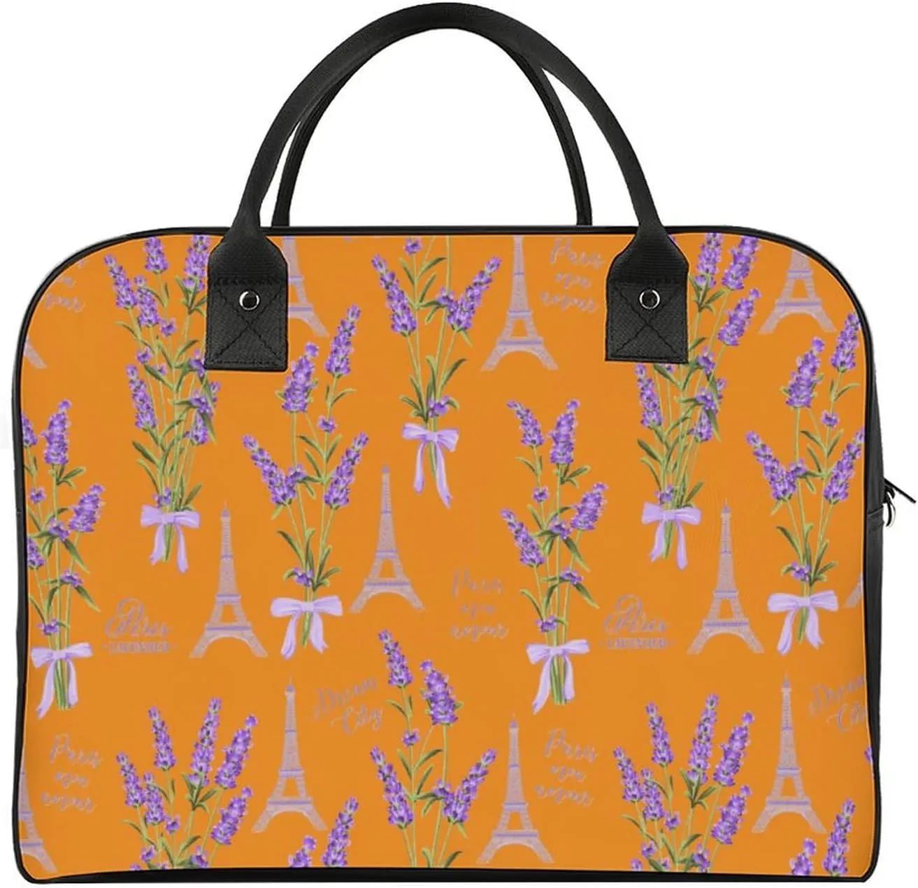 Adults Large Capacity Nylon Colorful Floral Fashion Handbag for Traveling 13" X 19" X 8"