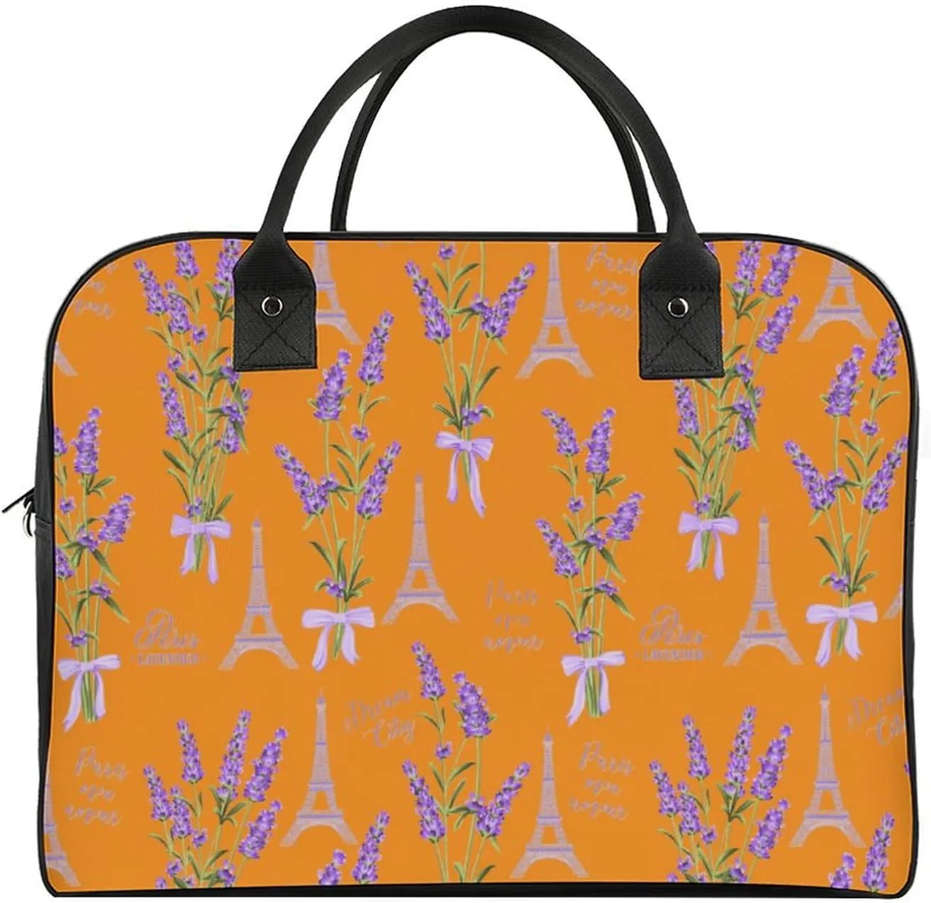 Adults Large Capacity Nylon Colorful Floral Fashion Handbag for Traveling 13" X 19" X 8"