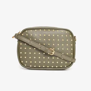 Aggie Bag - Khaki Gold Stud
