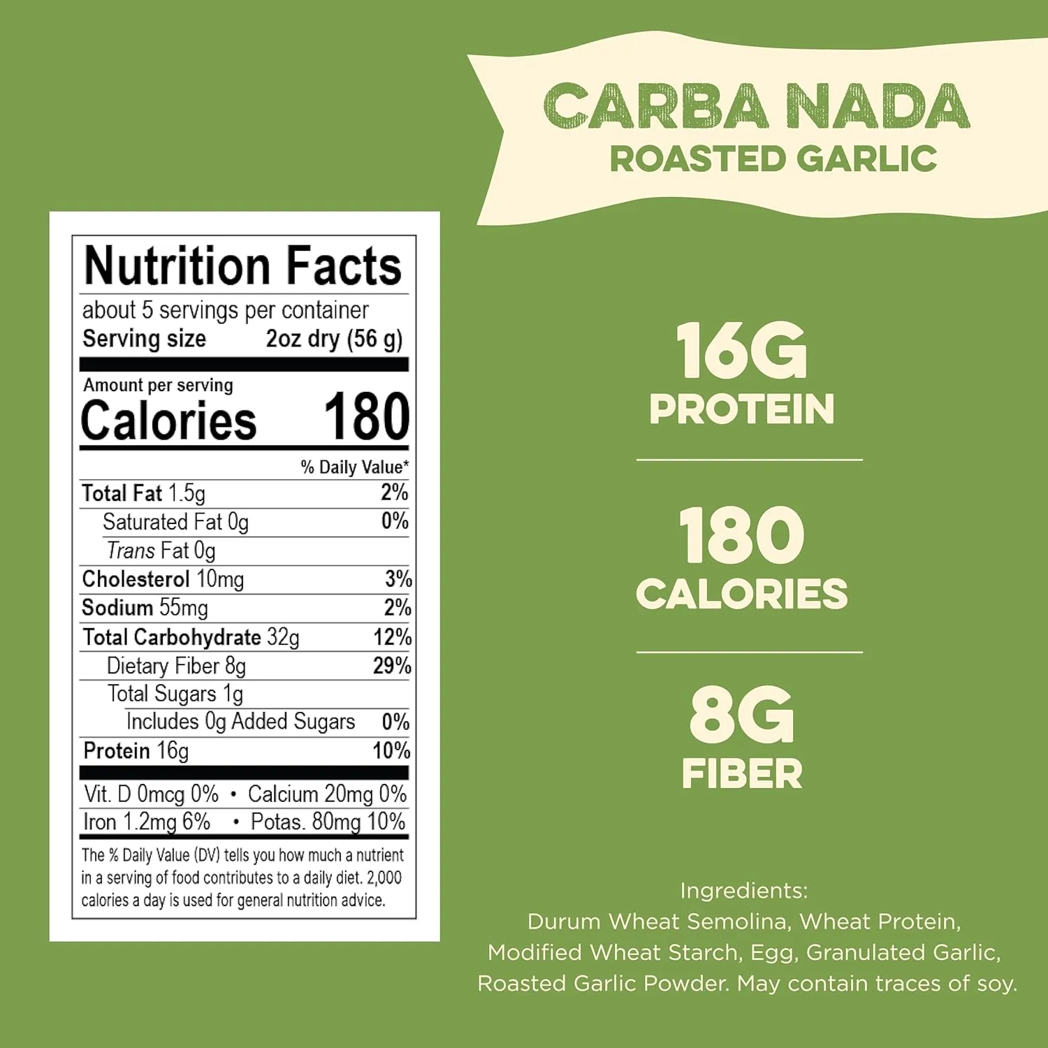 AL Dente Carba-Nada, Lower-Carb Variety Pack (Pack of 6)
