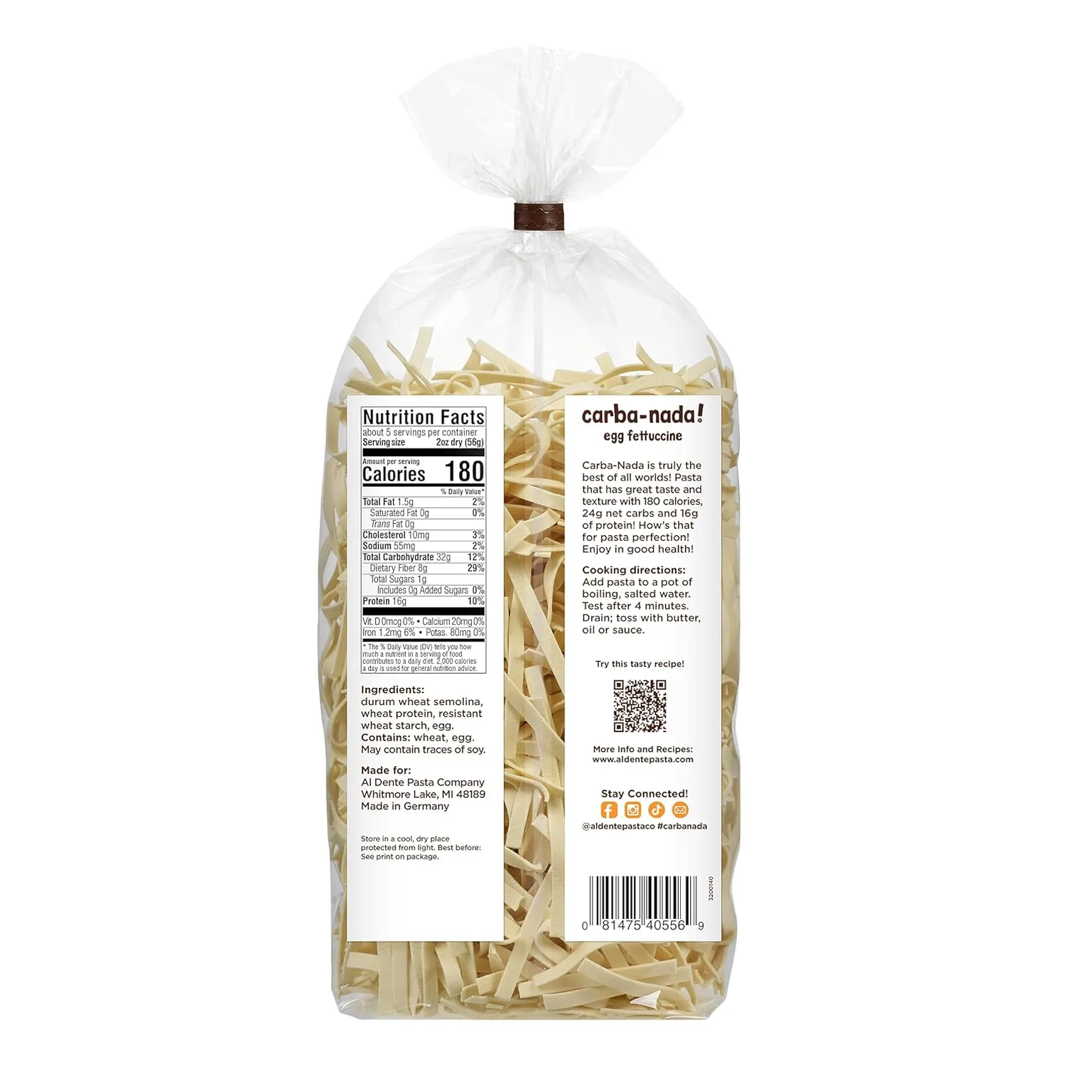AL Dente Carba-Nada, Lower-Carb Variety Pack (Pack of 6)