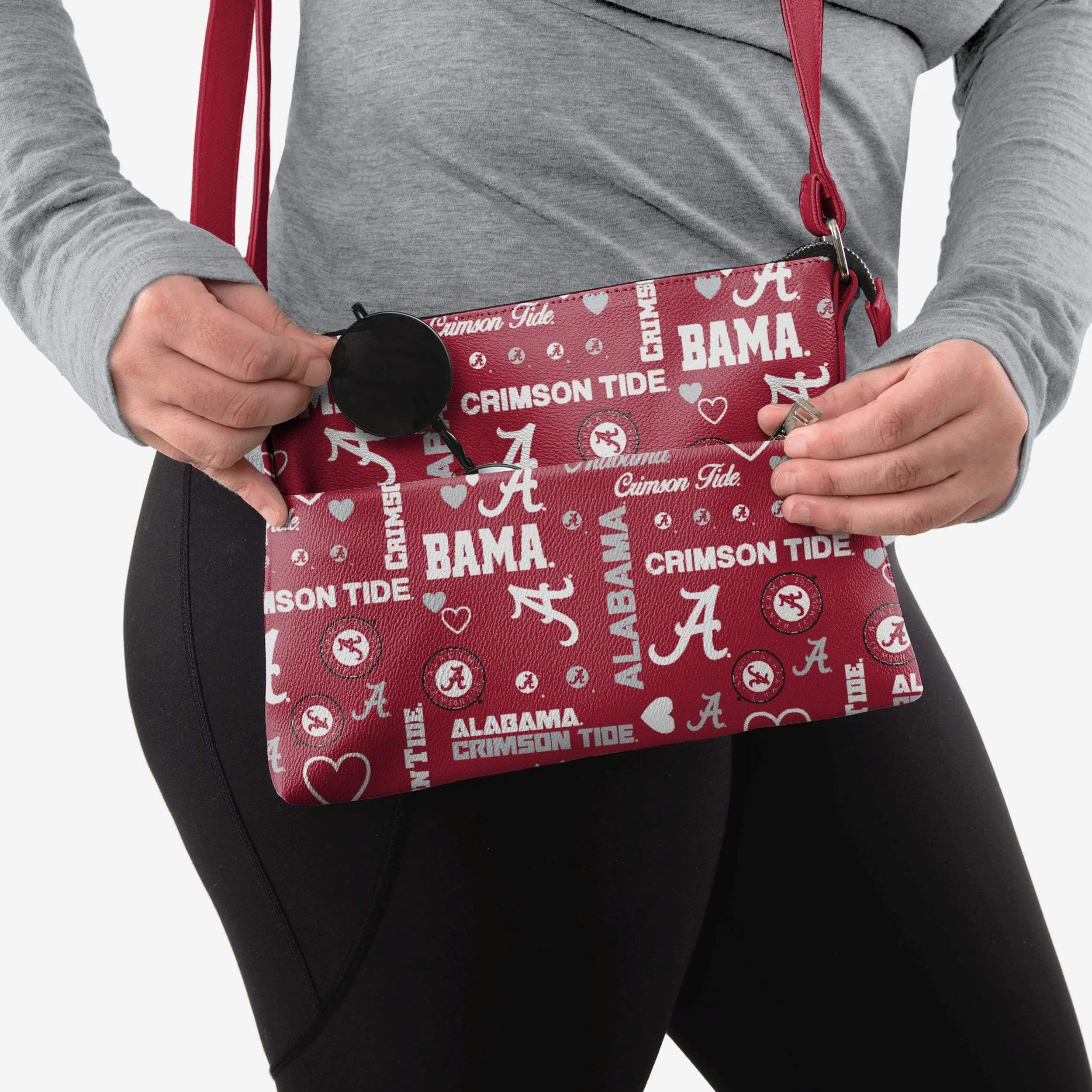 Alabama Crimson Tide Logo Love Crossbody Purse