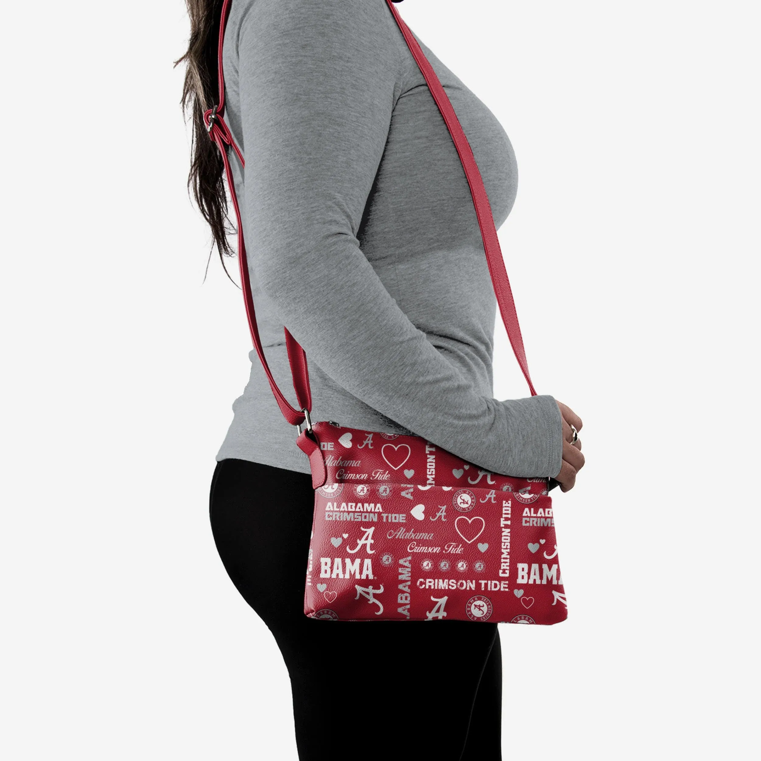 Alabama Crimson Tide Logo Love Crossbody Purse