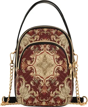 ALAZA Quilted Crossbody Bags for Women,Mandala Ethical Paisley (18) Women's Crossbody Handbags Small Travel Purses Phone Bag