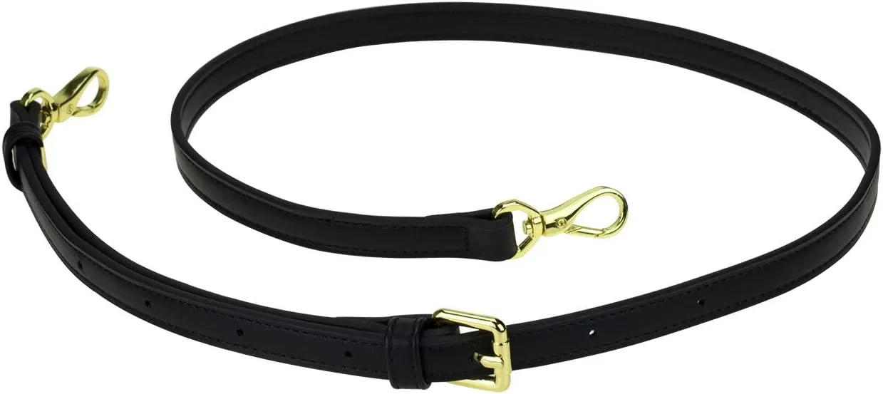 Allzedream Leather Purse Strap Replacement Crossbody Handbag Long Adjustable (Black)