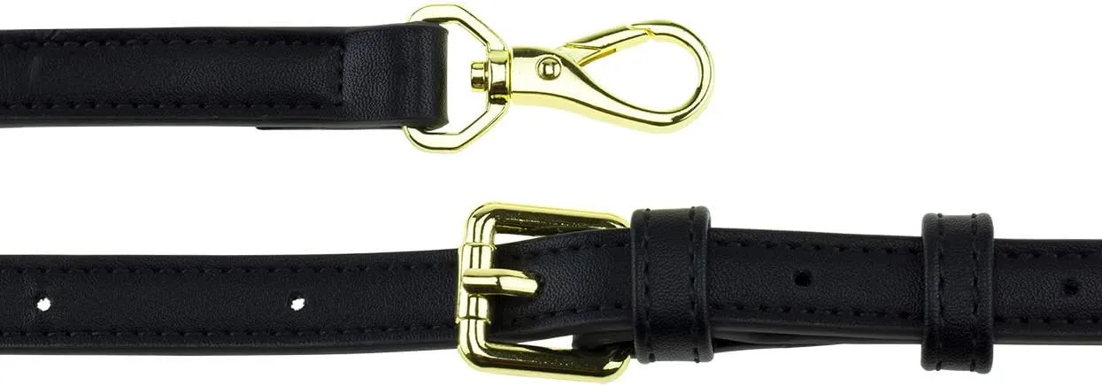 Allzedream Leather Purse Strap Replacement Crossbody Handbag Long Adjustable (Black)