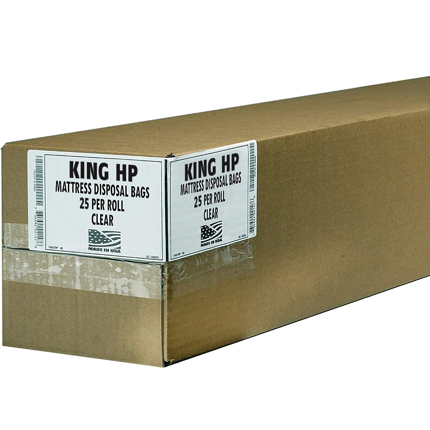 Aluf Plastics High Performance 3.0 MIL (eq) Clear Mattress King Bag - 90" x 95" (Pack of 25)