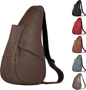 AmeriBag 15" Leather Crossbody Sling Healthy Back Bag