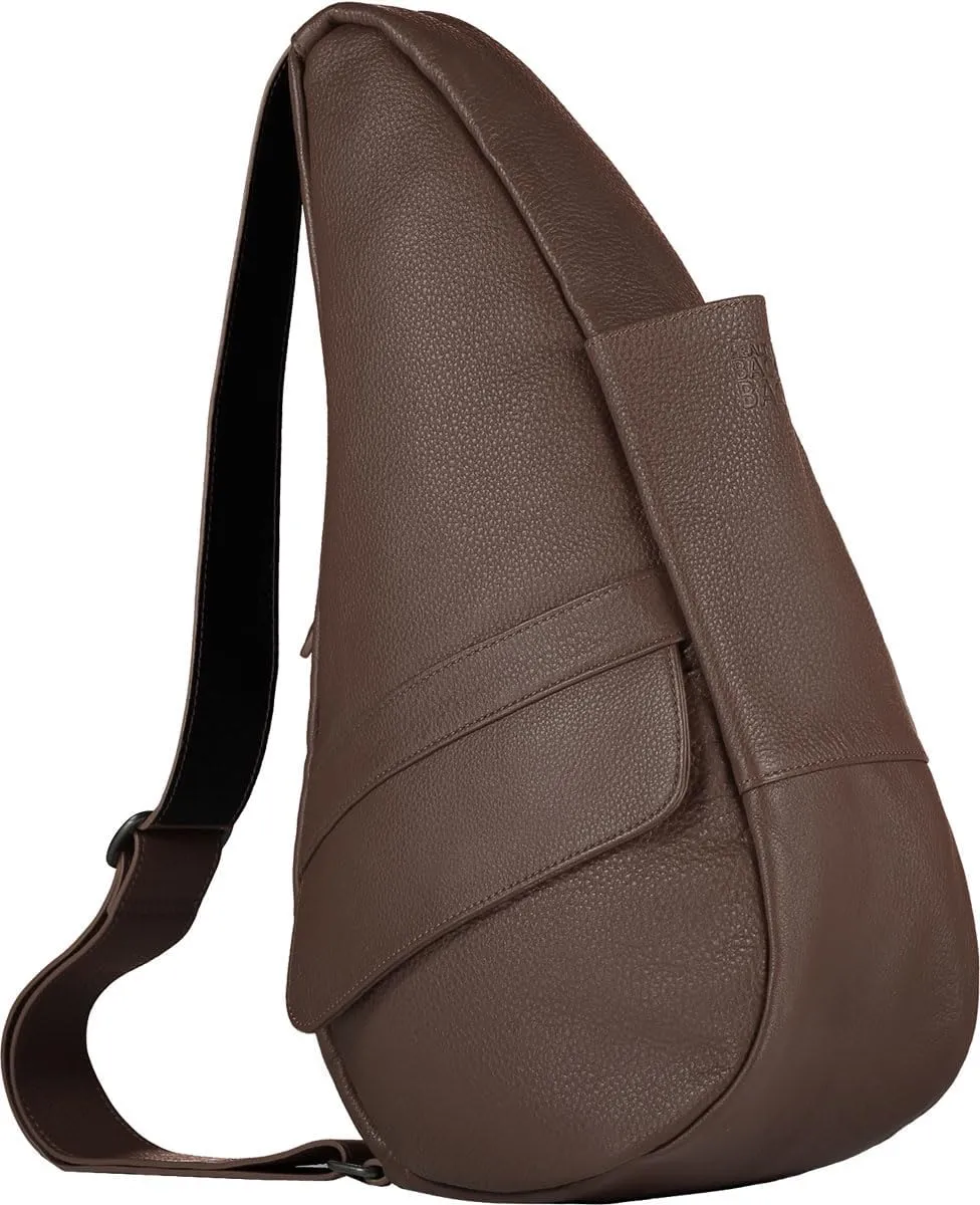 AmeriBag 15" Leather Crossbody Sling Healthy Back Bag