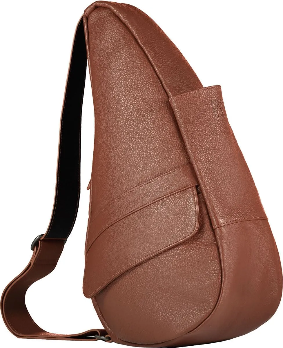 AmeriBag 15" Leather Crossbody Sling Healthy Back Bag