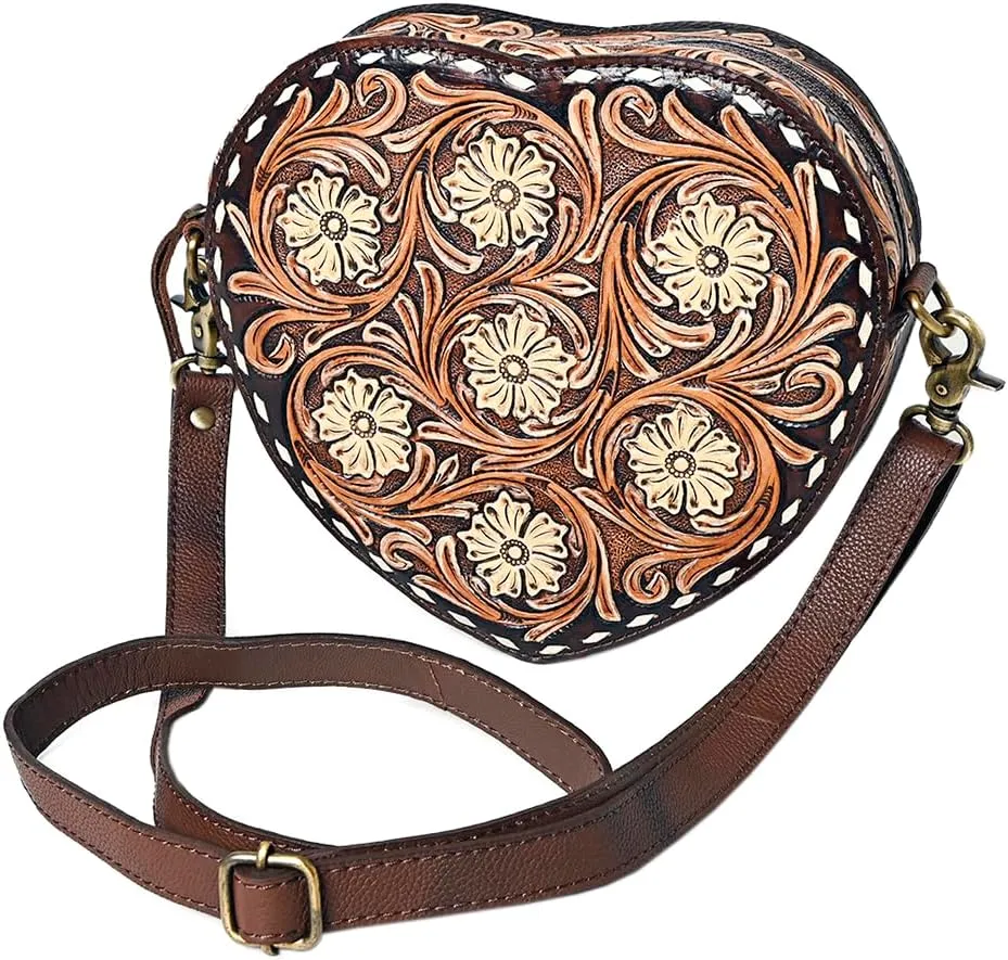 American Darling Genuine Suede Leather Western Handbag Purse for Women | Travel, College & Casual Use