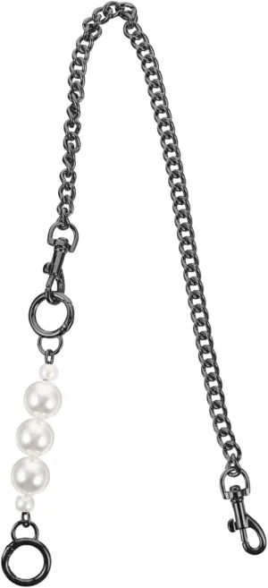 Angoily Handbag Pearl Chain for DIY Bag Making Deep Chain with Pearl Design Lightweight and Durable for Customizing Womens Handbags