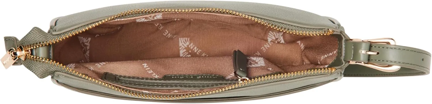 Anne Klein Sculpted Buckle Half Moon Crossbody