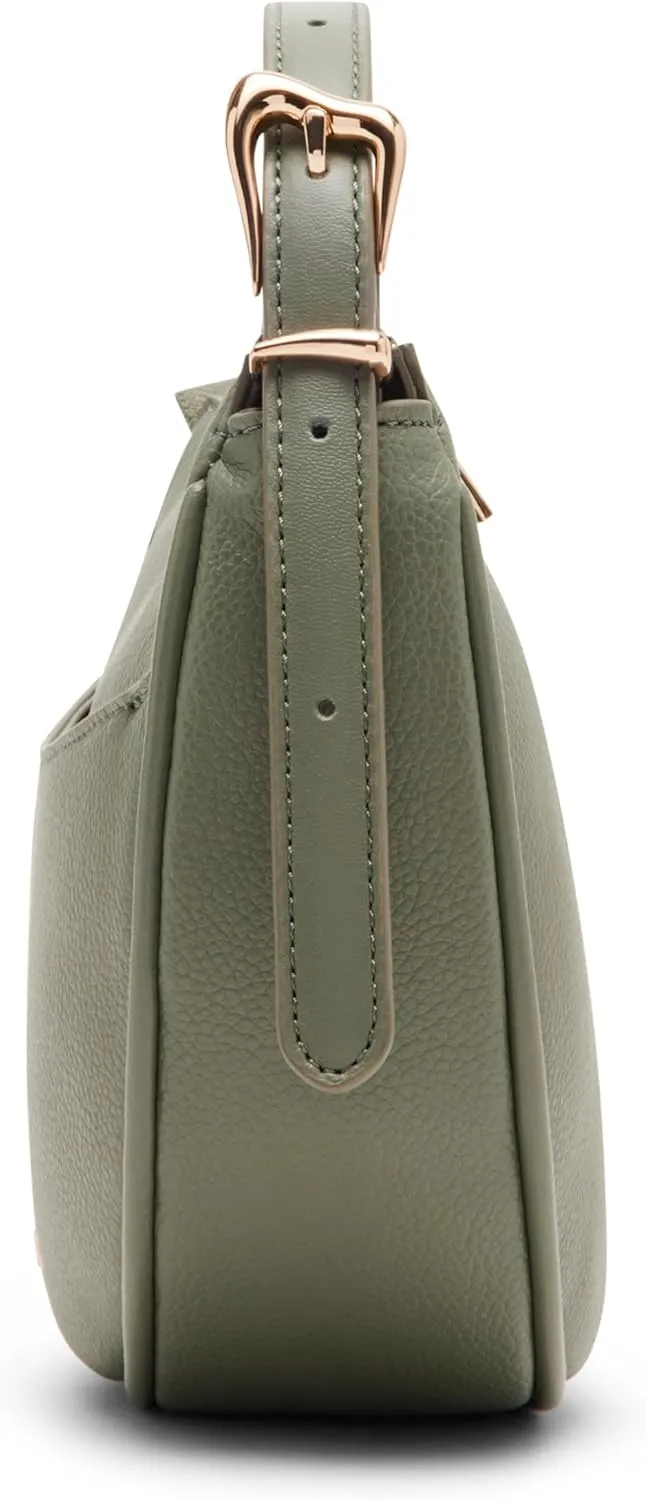 Anne Klein Sculpted Buckle Half Moon Crossbody