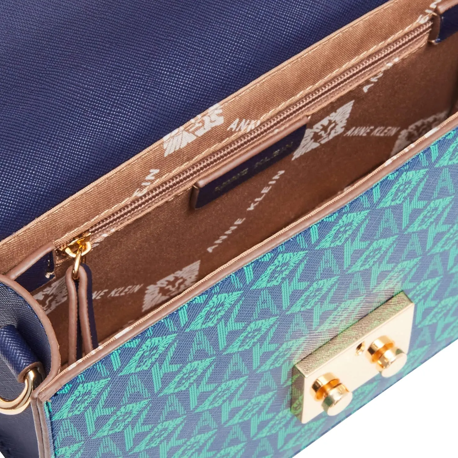 Anne Klein Small Flap Ak Cube Logo Crossbody